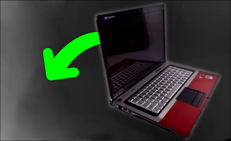 To fix Gateway laptop won't turn on: Extend the Gateway laptop screen as far back as possible 