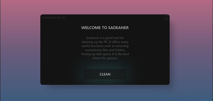Sadeaner System Cleaning Tool for Windows 10/11