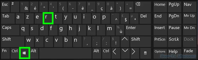 the Windows + R keyboard shortcut