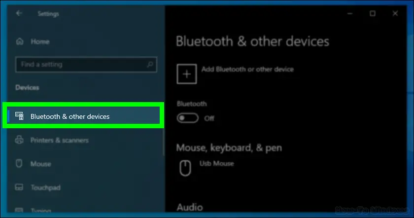 select Bluetooth & other devices